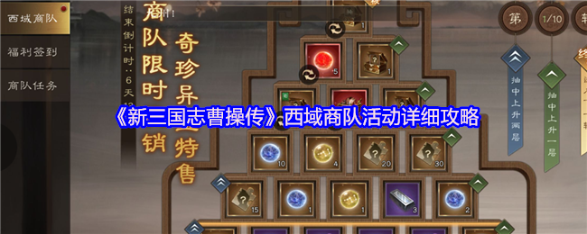 新三国志曹操传西域商队可以选择什么活动